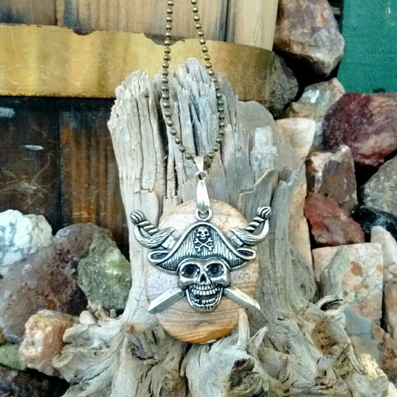 Crystal Tortoise Other - Natural Jasper silver pirate necklace Crystal Tortoise Other - Natural Jasper silver pirate necklace